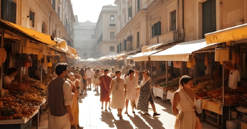 古代ローマの市場の様子