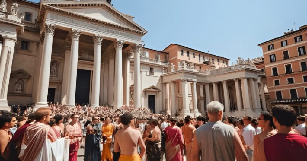 古代ローマ_広場に集まる市民たち