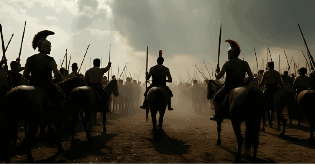 古代ローマ_進軍するローマ騎兵たち