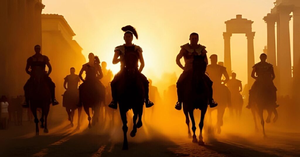 古代ローマ_進軍するローマ騎兵たち