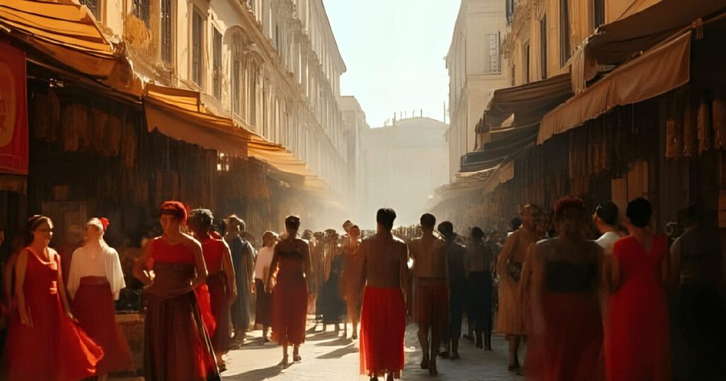 古代ローマ_市場の賑わい