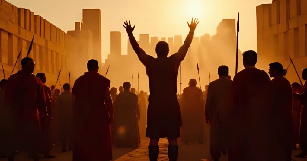 古代ローマの広場に集まるローマ人たち