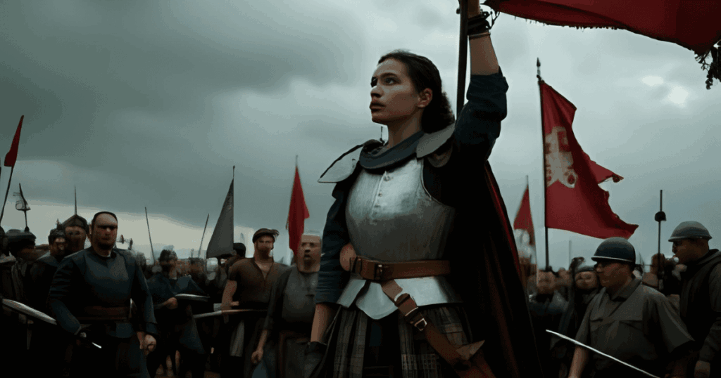 百年戦争_民衆を率いるジャンヌダルク