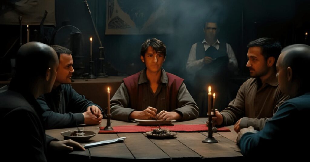 軍議をする王族、貴族たち