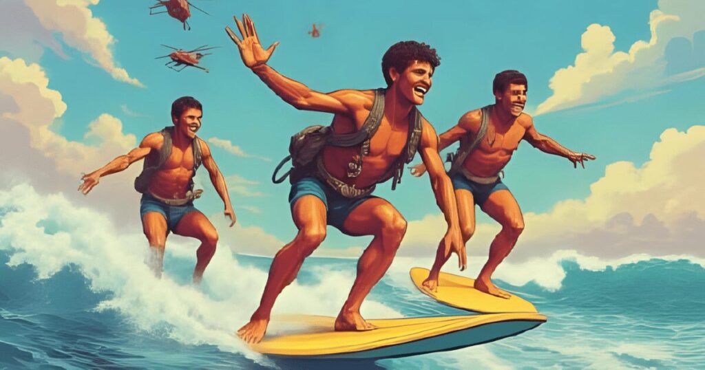 ベトナム戦争_戦場でサーフィンを楽しむ米兵たち