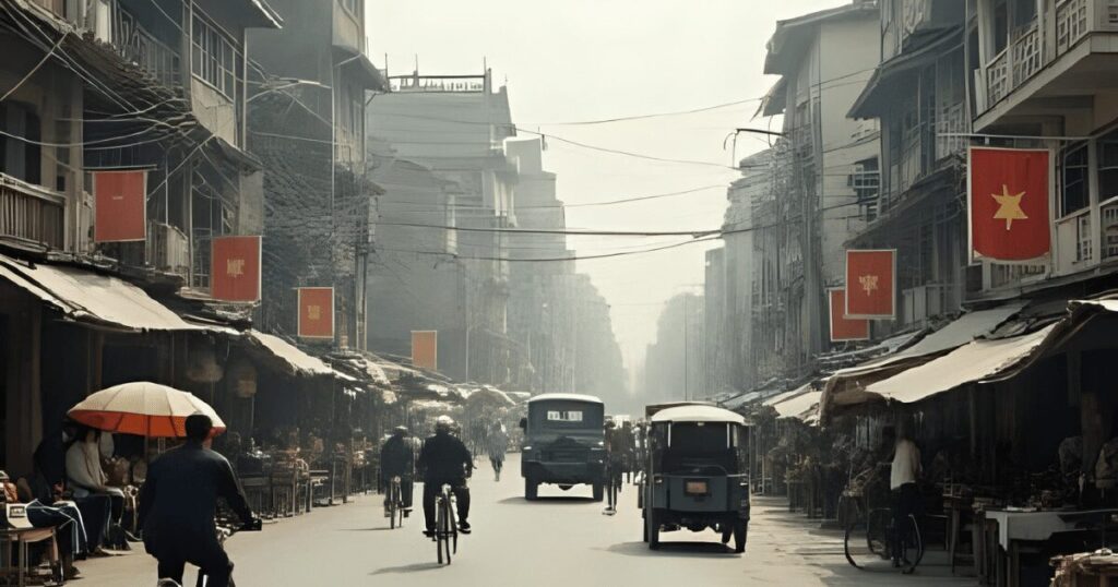 ベトナム戦争時代のベトナムの街並み