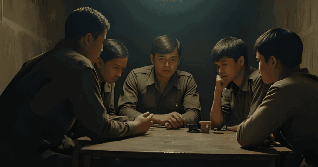 密談するベトナム人兵士たち