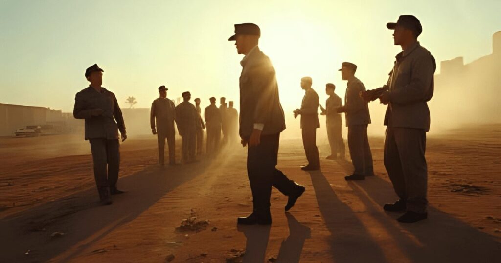 連行されるアメリカ兵たち