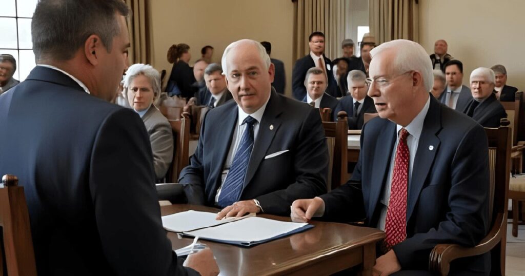 退役軍人たちからベトナム戦争当時の証言を聞く様子