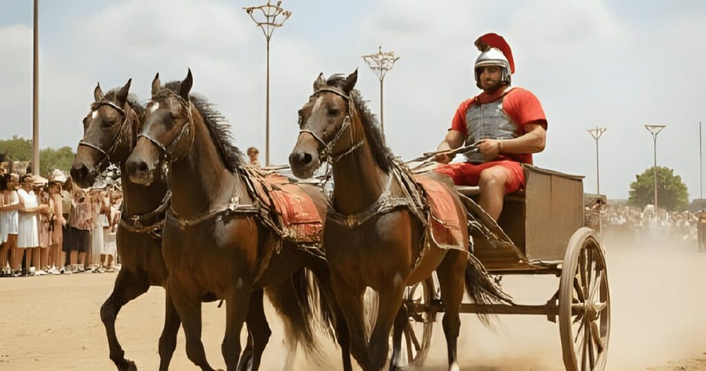 古代ローマ時代の戦車レースの様子