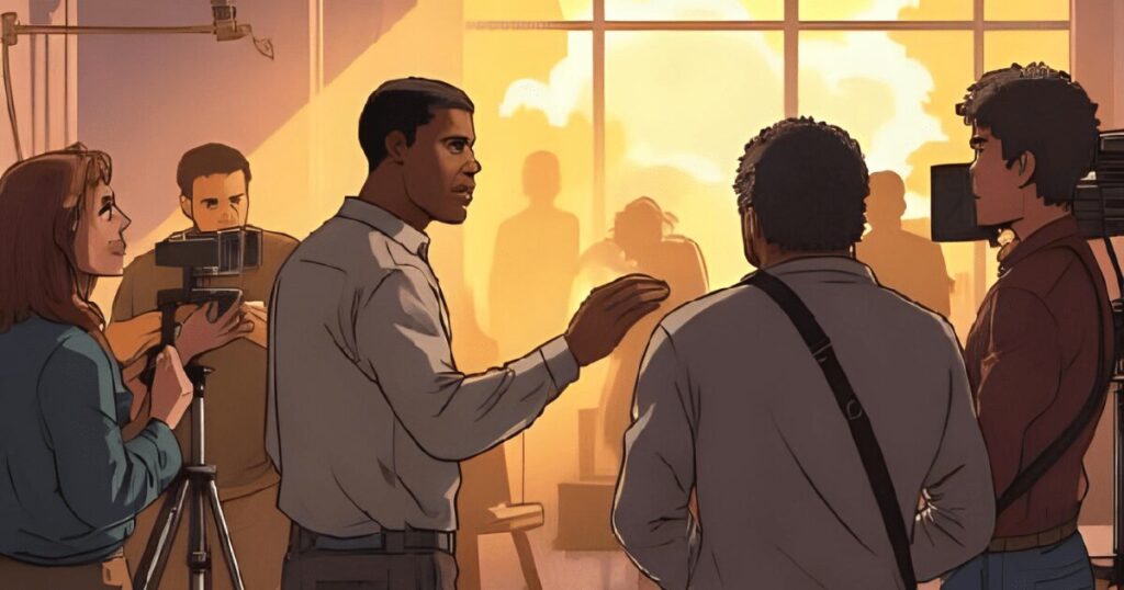 映画の撮影現場