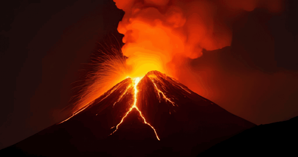 噴火するヴェスヴィオ火山