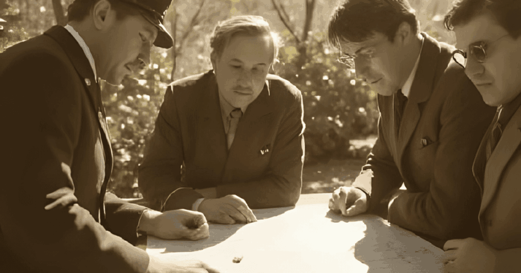 軍議をする将校たち