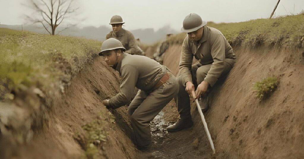第一次世界大戦の塹壕戦 敵陣をうかがう兵士たち