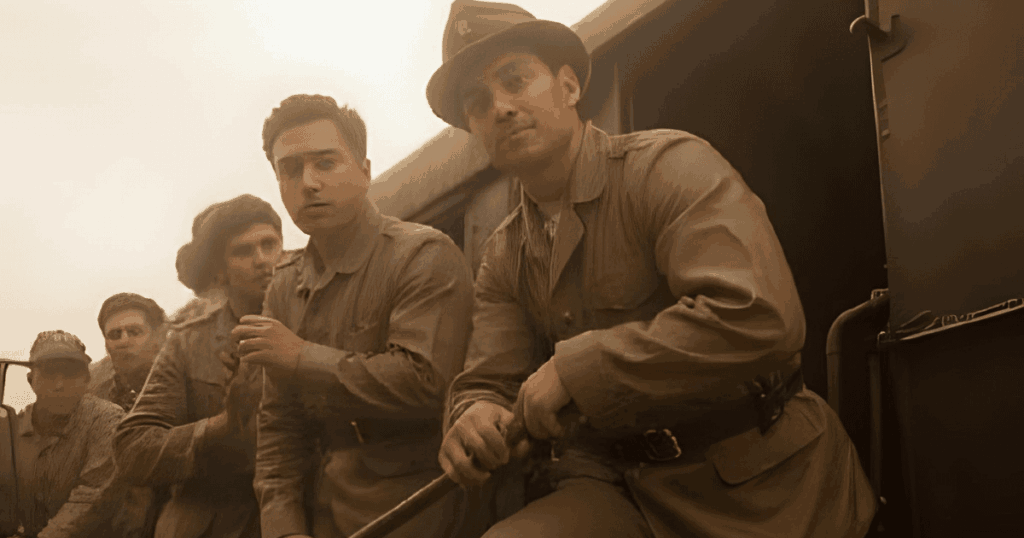 列車で戦場に向かう若者たち